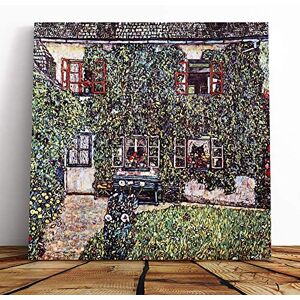 Big Box Art Canvas Print Wall Art Gustav Klimt House Mounted and Stretched Box Frame Picture Home Decor for Kitchen, Living, Dining Room, Bedroom, Hallway, Muli-Colour, 14x14 Inch Big Box Art Canvas Print Wall Art Gustav Klimt House Mounted and Stretched Box Frame Picture Home Decor for Kitchen, Living, Dining Room, Bedroom, Hallway, Muli-Colour, 14x14 Inch