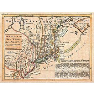 Wee Blue Coo 1729 Moll Map York England First Postal Map Art Print Poster Wall Decor 12X16 Inch Wee Blue Coo 1729 Moll Map York England First Postal Map Art Print Poster Wall Decor 12X16 Inch