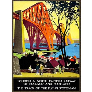 Wee Blue Coo Vintage Railway Flying Scotsman Forth Bridge New Fine Art Print Poster Picture 30X40 Cms Cc5492 Wee Blue Coo Vintage Railway Flying Scotsman Forth Bridge New Fine Art Print Poster Picture 30X40 Cms Cc5492