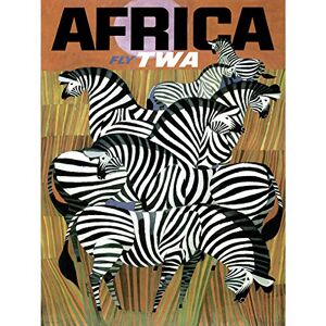 Wee Blue Coo Africa Travel TWA Airline Zebra Large Wall Art Poster Print Thick Paper 18X24 Inch Wee Blue Coo Africa Travel TWA Airline Zebra Large Wall Art Poster Print Thick Paper 18X24 Inch