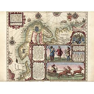Fine Art Prints Map Linschoten 1601 North Europe Scandinavia Pictorial Large Wall Art Poster Print Thick Paper 18X24 Inch Fine Art Prints Map Linschoten 1601 North Europe Scandinavia Pictorial Large Wall Art Poster Print Thick Paper 18X24 Inch