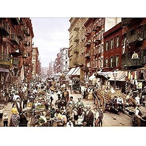Fine Art Prints Detroit PC Mulberry Street New York City Coloured 1900 Photo Art Print Canvas Premium Wall Decor Poster Mural Fine Art Prints Detroit PC Mulberry Street New York City Coloured 1900 Photo Art Print Canvas Premium Wall Decor Poster Mural