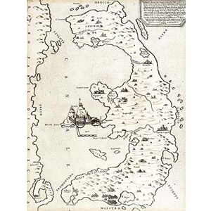 Wee Blue Coo Map Greek Island Corfu Antique Greece Art Print Poster Wall Decor 12X16 Inch Wee Blue Coo Map Greek Island Corfu Antique Greece Art Print Poster Wall Decor 12X16 Inch