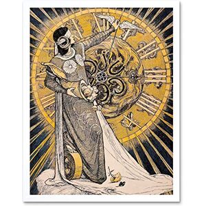 Wee Blue Coo Magazine Cover Jugend Clock Nouveau Art Print Framed Poster Wall Decor 12x16 inch Wee Blue Coo Magazine Cover Jugend Clock Nouveau Art Print Framed Poster Wall Decor 12x16 inch