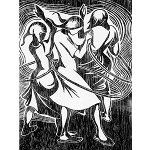 Wee Blue Coo Paintings Drawing Black White Children Hula Hoop Art Print Poster Wall Decor 12X16 Inch Wee Blue Coo Paintings Drawing Black White Children Hula Hoop Art Print Poster Wall Decor 12X16 Inch