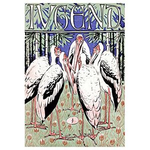 Wee Blue Coo Magazine Cover Jugend Germany Stork Bird Egg Group Wall Art Print Wee Blue Coo Magazine Cover Jugend Germany Stork Bird Egg Group Wall Art Print