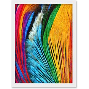 Doppelganger33 LTD Vibrant Rainbow Peacock Feather Abstract Macro Painting Artwork Framed A3 Wall Art Print Doppelganger33 LTD Vibrant Rainbow Peacock Feather Abstract Macro Painting Artwork Framed A3 Wall Art Print