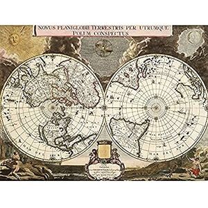 Fine Art Prints Bleau 1695 Pictorial Map World Hemispheres Art Print Canvas Premium Wall Decor Poster Mural Fine Art Prints Bleau 1695 Pictorial Map World Hemispheres Art Print Canvas Premium Wall Decor Poster Mural