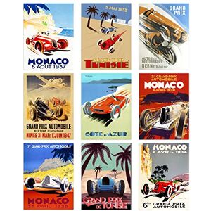 Artery8 Collection Of Vintage Grand Prix Adverts Monaco Set Of 9 Unframed Wall Art Prints Bathroom Bedroom Aesthetic Auto Motor Car Racing A4 Artery8 Collection Of Vintage Grand Prix Adverts Monaco Set Of 9 Unframed Wall Art Prints Bathroom Bedroom Aesthetic Auto Motor Car Racing A4
