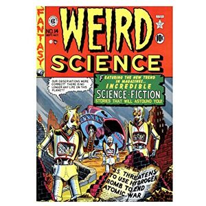 Wee Blue Coo Comic Weird Science Sci Fi Hydrogen Bomb Alien Ship Usa Wall Art Print Wee Blue Coo Comic Weird Science Sci Fi Hydrogen Bomb Alien Ship Usa Wall Art Print