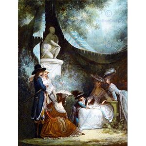 Wee Blue Coo Painting Exterior Study Debucourt Outdoor Scene Park Wall Art Print Wee Blue Coo Painting Exterior Study Debucourt Outdoor Scene Park Wall Art Print