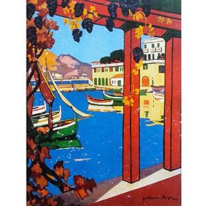 Wee Blue Coo Painting Landscape Port Harbour Cote D'Azur France Sea Boat Art Print Poster Wall Decor 12X16 Inch Wee Blue Coo Painting Landscape Port Harbour Cote D'Azur France Sea Boat Art Print Poster Wall Decor 12X16 Inch