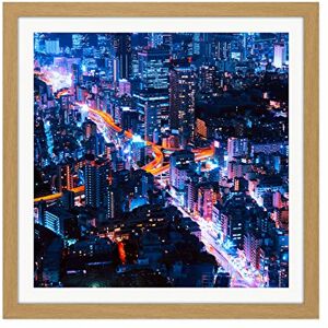 Artery8 Nolbert Tokyo Japan Time Lapse Lights Photo Square Wooden Framed Wall Art Print Picture 16X16 Inch Artery8 Nolbert Tokyo Japan Time Lapse Lights Photo Square Wooden Framed Wall Art Print Picture 16X16 Inch