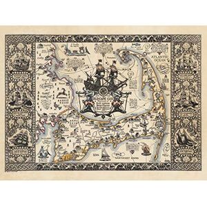 Artery8 Map Waugh 1930 Old Cape Cod Pictorial Large Wall Art Poster Print Thick Paper 18X24 Inch Artery8 Map Waugh 1930 Old Cape Cod Pictorial Large Wall Art Poster Print Thick Paper 18X24 Inch