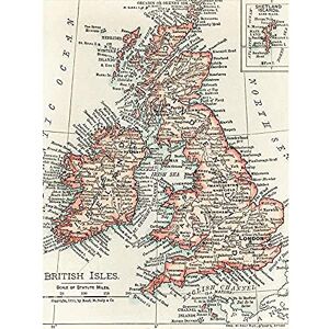 Artery8 Map Rand McNally 1900 British Isles Ireland UK Chart Unframed Wall Art Print Poster Home Decor Premium Artery8 Map Rand McNally 1900 British Isles Ireland UK Chart Unframed Wall Art Print Poster Home Decor Premium