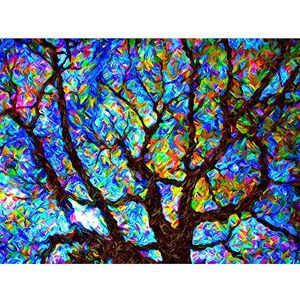 Wee Blue Coo Nature Painting Tree Multi Colour Branch Bright Art Print Poster Wall Decor 12X16 Inch Wee Blue Coo Nature Painting Tree Multi Colour Branch Bright Art Print Poster Wall Decor 12X16 Inch