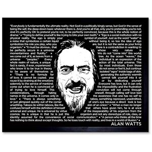 Wee Blue Coo Alan Watts Everybody Is Fundamentally Ultimate Face Quotes Art Print Framed Poster Wall Decor 12X16 Inch Wee Blue Coo Alan Watts Everybody Is Fundamentally Ultimate Face Quotes Art Print Framed Poster Wall Decor 12X16 Inch