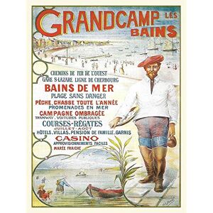 Wee Blue Coo Travel Tourism Ad Vintage Grandcamp Les Bains France Art Print Poster Wall Decor 12X16 Inch Wee Blue Coo Travel Tourism Ad Vintage Grandcamp Les Bains France Art Print Poster Wall Decor 12X16 Inch