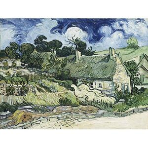 Fine Art Prints Vincent Van Gogh Thatched Cottages At Cordeville Large Wall Art Print Canvas Premium Poster Mural Fine Art Prints Vincent Van Gogh Thatched Cottages At Cordeville Large Wall Art Print Canvas Premium Poster Mural