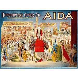 Wee Blue Coo Advert Theatre Stage Show Aida Verdi Hippodrome Opera USA Pharaoh Art Print Poster Wall Decor 12X16 Inch Wee Blue Coo Advert Theatre Stage Show Aida Verdi Hippodrome Opera USA Pharaoh Art Print Poster Wall Decor 12X16 Inch