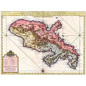 Wee Blue Coo Map Antique Covens Mortier Martinique Caribbean Island Art Canvas Print Wee Blue Coo Map Antique Covens Mortier Martinique Caribbean Island Art Canvas Print