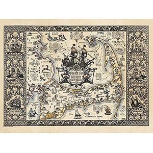 Artery8 Map Waugh 1930 Old Cape Cod Pictorial Unframed Wall Art Print Poster Home Decor Premium Artery8 Map Waugh 1930 Old Cape Cod Pictorial Unframed Wall Art Print Poster Home Decor Premium