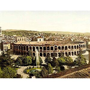 Wee Blue Coo Vintage Photography Verona Arena Stadium Roman Ruins Italy Art Print Poster Wall Decor 12X16 Inch Wee Blue Coo Vintage Photography Verona Arena Stadium Roman Ruins Italy Art Print Poster Wall Decor 12X16 Inch