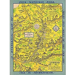 Artery8 Map Lindgren 1939 Zion National Park Art Print Canvas Premium Wall Decor Poster Mural Artery8 Map Lindgren 1939 Zion National Park Art Print Canvas Premium Wall Decor Poster Mural