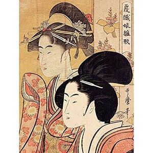 Fine Art Prints Kitagawa Utamaro Zwei Schönheiten mit Bambus Kunstdruck, Leinwand, Premium-Wanddekoration, Poster Wandbild Fine Art Prints Kitagawa Utamaro Zwei Schönheiten mit Bambus Kunstdruck, Leinwand, Premium-Wanddekoration, Poster Wandbild
