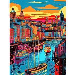 Artery8 Vibrant Liverpool City Waterfront Sunset Cityscape Large Wall Art Poster Print Thick Paper 18X24 Inch Artery8 Vibrant Liverpool City Waterfront Sunset Cityscape Large Wall Art Poster Print Thick Paper 18X24 Inch