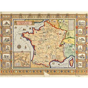 Fine Art Prints Brown 1929 Pictorial Map France Paris Castles Unframed Wall Art Print Poster Home Decor Premium Fine Art Prints Brown 1929 Pictorial Map France Paris Castles Unframed Wall Art Print Poster Home Decor Premium