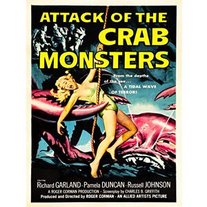 Wee Blue Coo Movie Film Attack Crab Monsters Sci Fi Pulp Horror Pincer Girl Garland Usa 30X40 Cms Fine Art Print Art Poster Bb8240 Wee Blue Coo Movie Film Attack Crab Monsters Sci Fi Pulp Horror Pincer Girl Garland Usa 30X40 Cms Fine Art Print Art Poster Bb8240