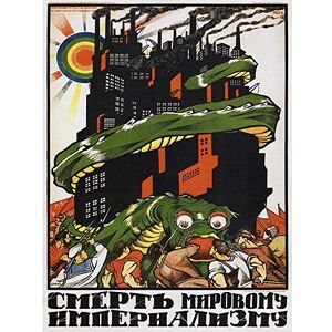 Wee Blue Coo Soviet Union Death To Imperialism Communism Vintage Art Print Poster Wall Decor 12X16 Inch Wee Blue Coo Soviet Union Death To Imperialism Communism Vintage Art Print Poster Wall Decor 12X16 Inch