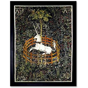 Wee Blue Coo Painting Medieval Tapestry Unknown Hunt Unicorn Captivity Art Print Framed Poster Wall Decor 12X16 Inch Wee Blue Coo Painting Medieval Tapestry Unknown Hunt Unicorn Captivity Art Print Framed Poster Wall Decor 12X16 Inch