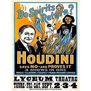 Wee Blue Coo Vintage Advert Theatre Spirits Houdini Art Large Art Print Poster Wall Decor 18x24 inch Wee Blue Coo Vintage Advert Theatre Spirits Houdini Art Large Art Print Poster Wall Decor 18x24 inch
