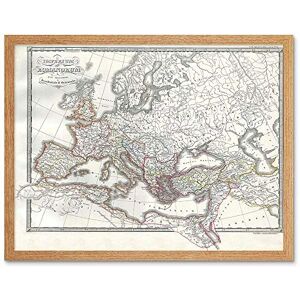 Wee Blue Coo 1850 Map Roman Empire Divided East West Ancient Rome Art Print Framed Poster Wall Decor 12X16 Inch Wee Blue Coo 1850 Map Roman Empire Divided East West Ancient Rome Art Print Framed Poster Wall Decor 12X16 Inch