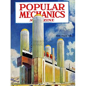 Wee Blue Coo Magazine Cover Popular Mechanics Technology Future Ship Lift Large Art Print Poster Wall Decor 18x24 inch Wee Blue Coo Magazine Cover Popular Mechanics Technology Future Ship Lift Large Art Print Poster Wall Decor 18x24 inch