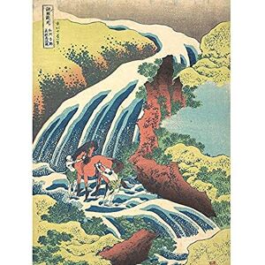 Artery8 Hokusai Waterfall Yoshitsune Wash Horse Yamato Province Art Print Canvas Premium Wall Decor Poster Mural Artery8 Hokusai Waterfall Yoshitsune Wash Horse Yamato Province Art Print Canvas Premium Wall Decor Poster Mural