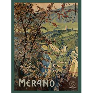 Wee Blue Coo Travel Merano Italy Alpine Spa Town Blossom Tree Valley Pasture Art Print Poster Wall Decor 12X16 Inch Wee Blue Coo Travel Merano Italy Alpine Spa Town Blossom Tree Valley Pasture Art Print Poster Wall Decor 12X16 Inch