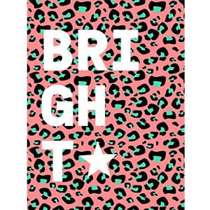 Wee Blue Coo Leopard Coral And Green Bright Words Large Wall Art Print Canvas Premium Poster Wee Blue Coo Leopard Coral And Green Bright Words Large Wall Art Print Canvas Premium Poster