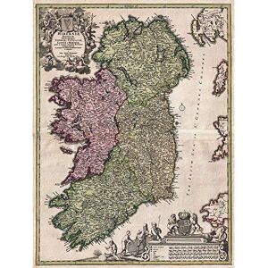 Wee Blue Coo Map Antique Kingdom Homann Ireland Eire Ulster Hibernia Art Print Poster Wall Decor 12X16 Inch Wee Blue Coo Map Antique Kingdom Homann Ireland Eire Ulster Hibernia Art Print Poster Wall Decor 12X16 Inch