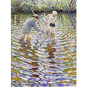 Fine Art Prints Bogdanov-belsky Young Boys Fishing Minnows Painting Water Ripple Unframed Wall Art Print Poster Home Decor Premium Fine Art Prints Bogdanov-belsky Young Boys Fishing Minnows Painting Water Ripple Unframed Wall Art Print Poster Home Decor Premium