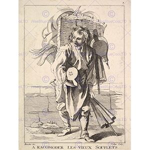 Wee Blue Coo Painting Etching Book Cris De Paris Boucher Bellow Mender Wall Art Print Wee Blue Coo Painting Etching Book Cris De Paris Boucher Bellow Mender Wall Art Print