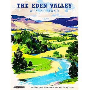 Wee Blue Coo Travel Transport Tourism Eden Valley Westmorland Cumbria River UK Art Print Poster Wall Decor 12X16 Inch Wee Blue Coo Travel Transport Tourism Eden Valley Westmorland Cumbria River UK Art Print Poster Wall Decor 12X16 Inch