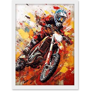 Artery8 Motocross Race Motorcycle Sport Oil Painting Artwork Framed A3 Wall Art Print Artery8 Motocross Race Motorcycle Sport Oil Painting Artwork Framed A3 Wall Art Print