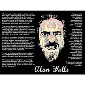 Wee Blue Coo Alan Watts Everybody Is Fundamentally Ultimate Face Quote Art Print Poster Wall Decor 12X16 Inch Wee Blue Coo Alan Watts Everybody Is Fundamentally Ultimate Face Quote Art Print Poster Wall Decor 12X16 Inch