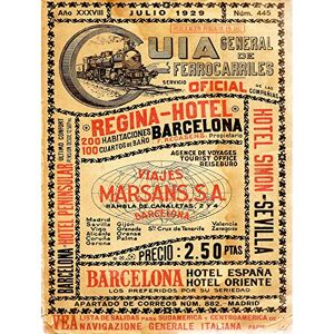 Wee Blue Coo Travel Tourism Transport Antique Spanish Rail Timetable Steam Engine Spain 30X40 Cms Fine Art Print Art Poster Bb9976 Wee Blue Coo Travel Tourism Transport Antique Spanish Rail Timetable Steam Engine Spain 30X40 Cms Fine Art Print Art Poster Bb9976