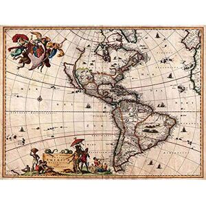 Wee Blue Coo Map Antique Visscher North South America Art Print Poster Wall Decor 12X16 Inch Wee Blue Coo Map Antique Visscher North South America Art Print Poster Wall Decor 12X16 Inch