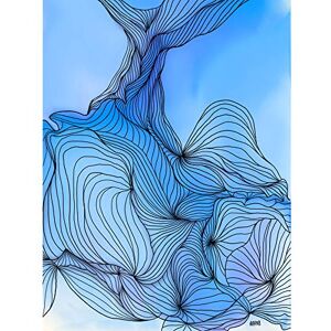 Artery8 Abstract Whale Tail Floral Ocean Blue Painting Premium Wall Art Canvas Print 18X24 Inch Artery8 Abstract Whale Tail Floral Ocean Blue Painting Premium Wall Art Canvas Print 18X24 Inch