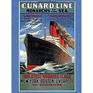 Wee Blue Coo Travel Transport Lusitania Mauretania Cruise Liner Ship Boat Art Print Poster Wall Decor 12X16 Inch Wee Blue Coo Travel Transport Lusitania Mauretania Cruise Liner Ship Boat Art Print Poster Wall Decor 12X16 Inch